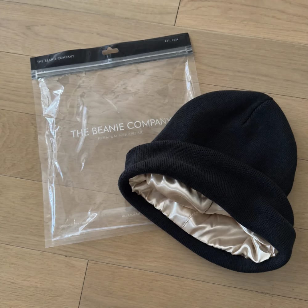 Customer photo review of Satin beanie
