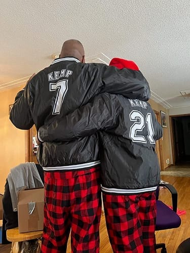 Customer photo review of Custom Royal White-Red Letterman Solider Classic Style Varsity Full-Snap Jacket