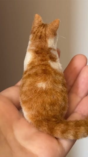 Customer photo review of Custom Full-Body Felted Pet Sculpture