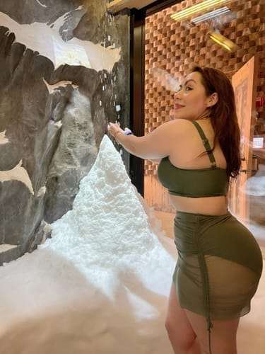 Customer photo review of Emoswim - Damen Baderock High Waist Bikini-Sets Bauchweg Badeanzüge Mesh Sarong-Wickelrock Bademode