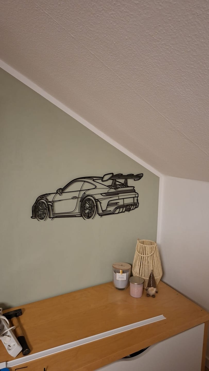Customer photo review of Ihr individueller Metallwandkunst-Service für Autosilhouetten