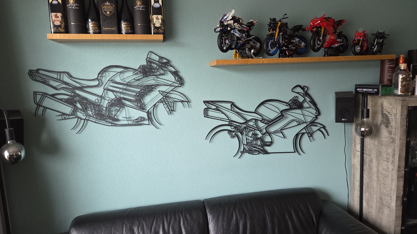Customer photo review of Ninja ZX14R 2016 Silhouette Metal Wall Art