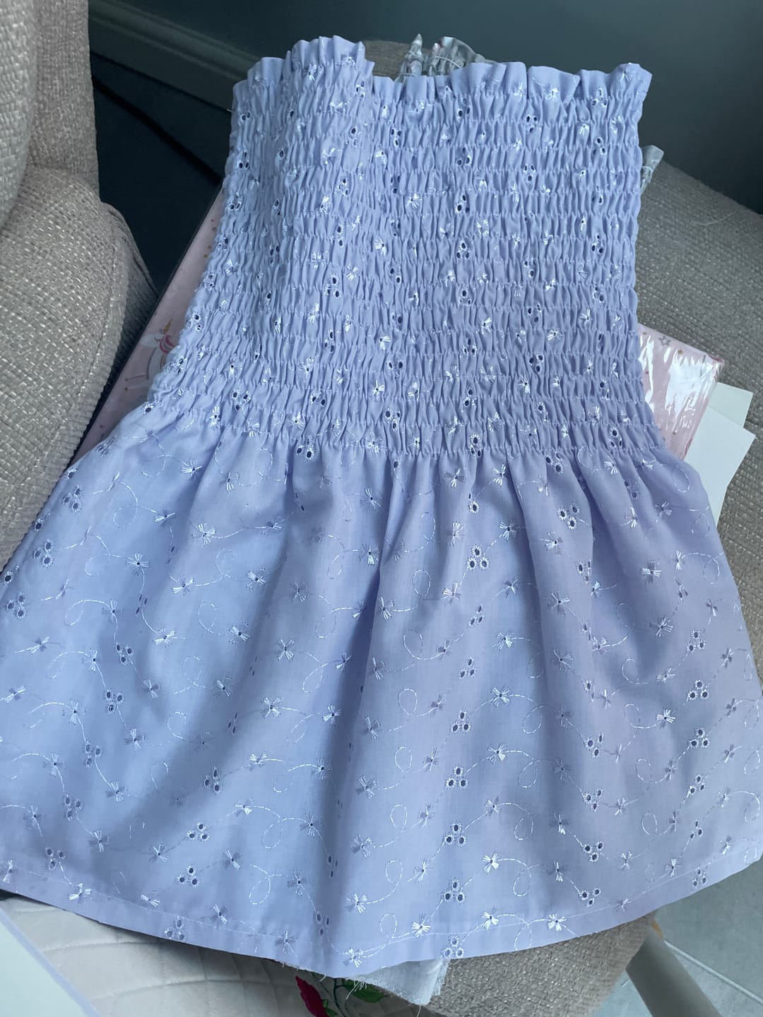 Customer photo review of Special Offer Broderie Anglaise Polycotton Fabric