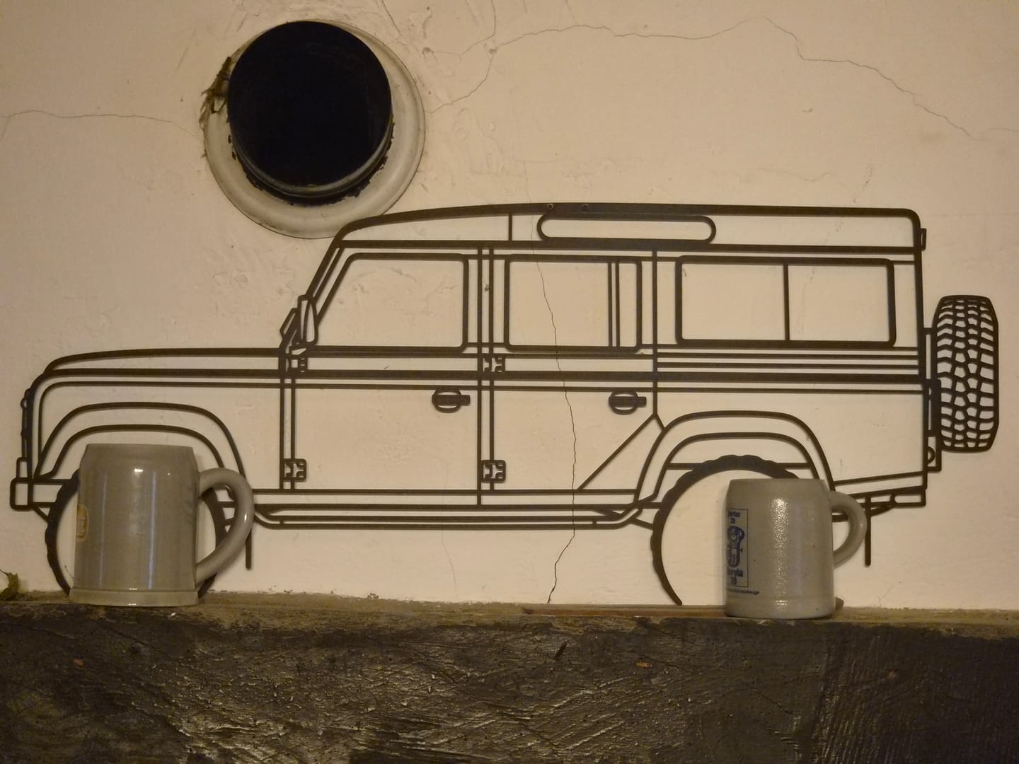 Customer photo review of Defender 110 1992 Décoration murale métallique silhouette détaillée