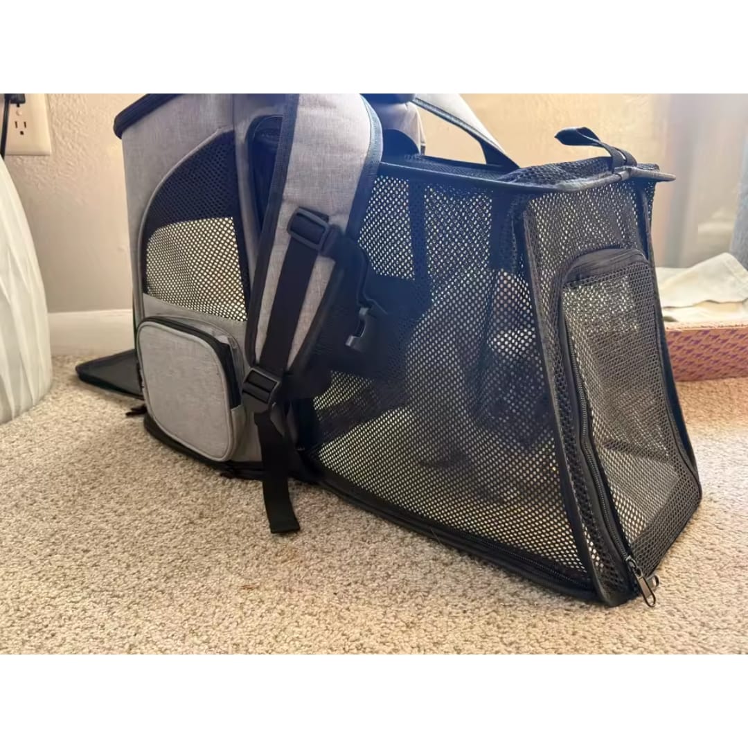 Customer photo review of MOCHILA EXPANDIBLE PARA GATOS