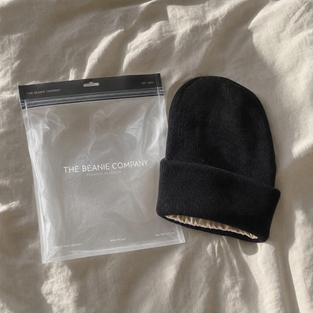 Customer photo review of Satin beanie
