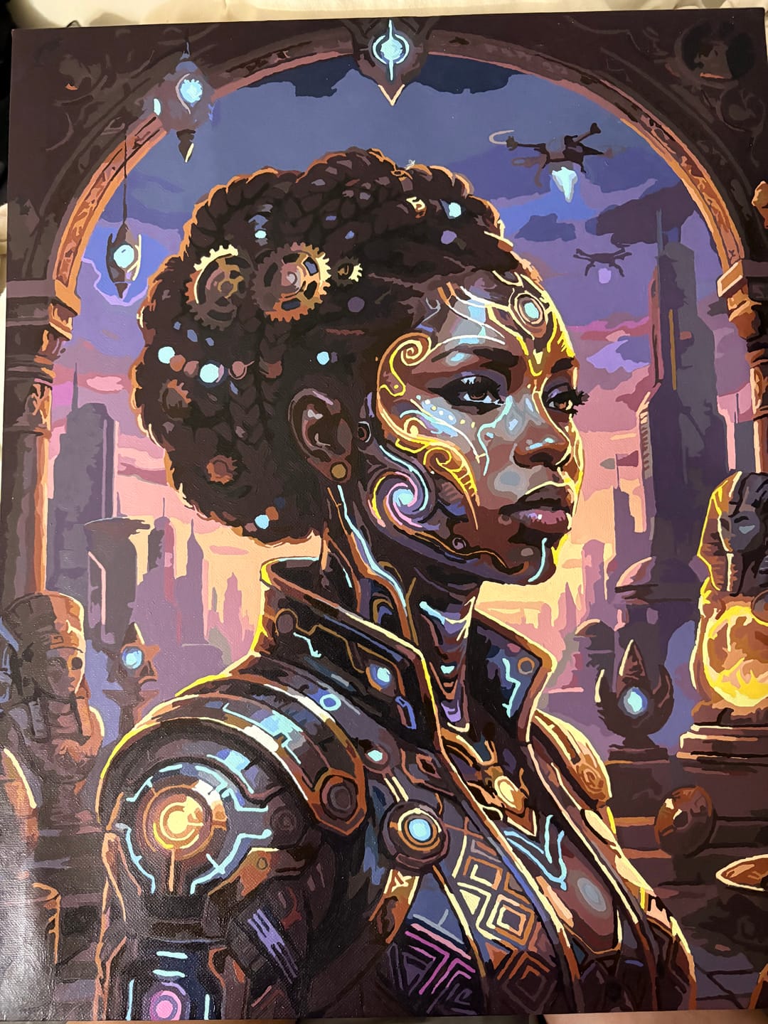 Customer photo review of Neo Futurist Queen (Paint by Numbers)