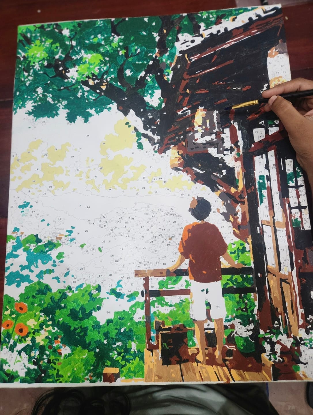 Customer photo review of Custom Paint By Numbers kit