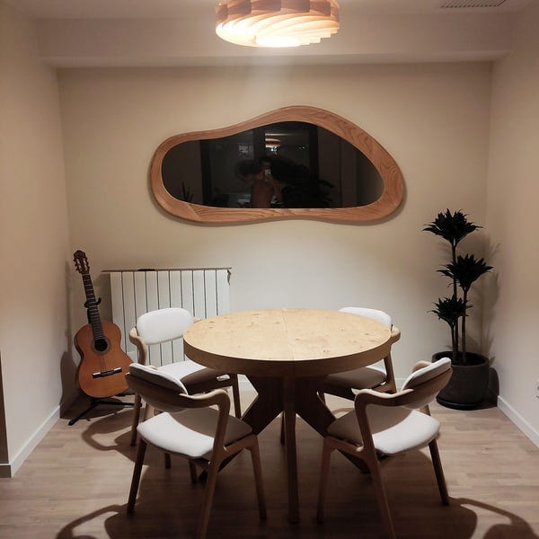 Customer photo review of Oak Asymmetrical Wall Mirror – Harbor