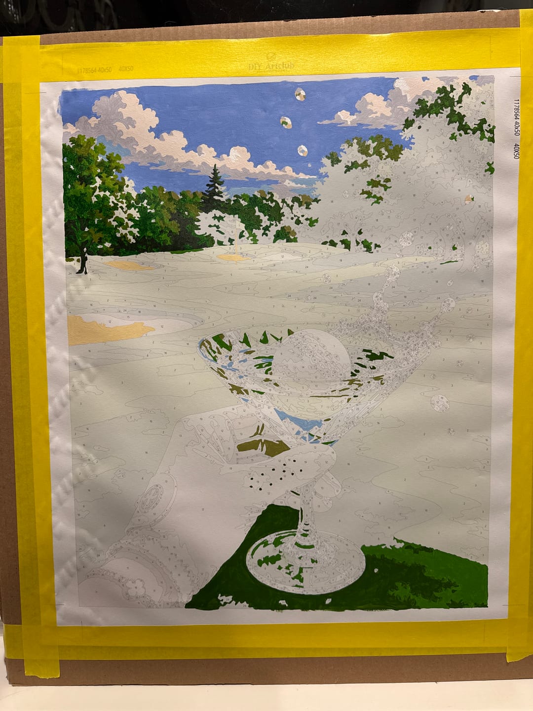 Customer photo review of Golf & Martini | Paint by Number