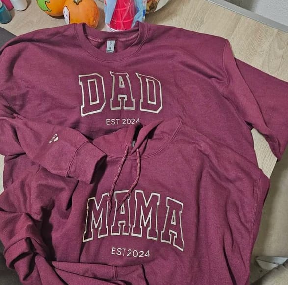 Customer photo review of Custom Embroidered Comfort Colors Grandma and Grandpa Sweatshirt, Gift for Grandma/Grandpa