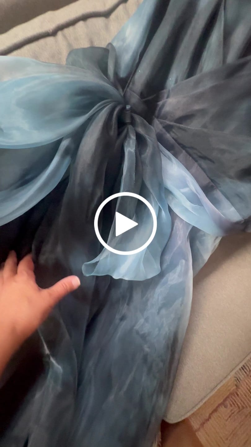 Customer video review of V-Neck Organza A-Line Gown