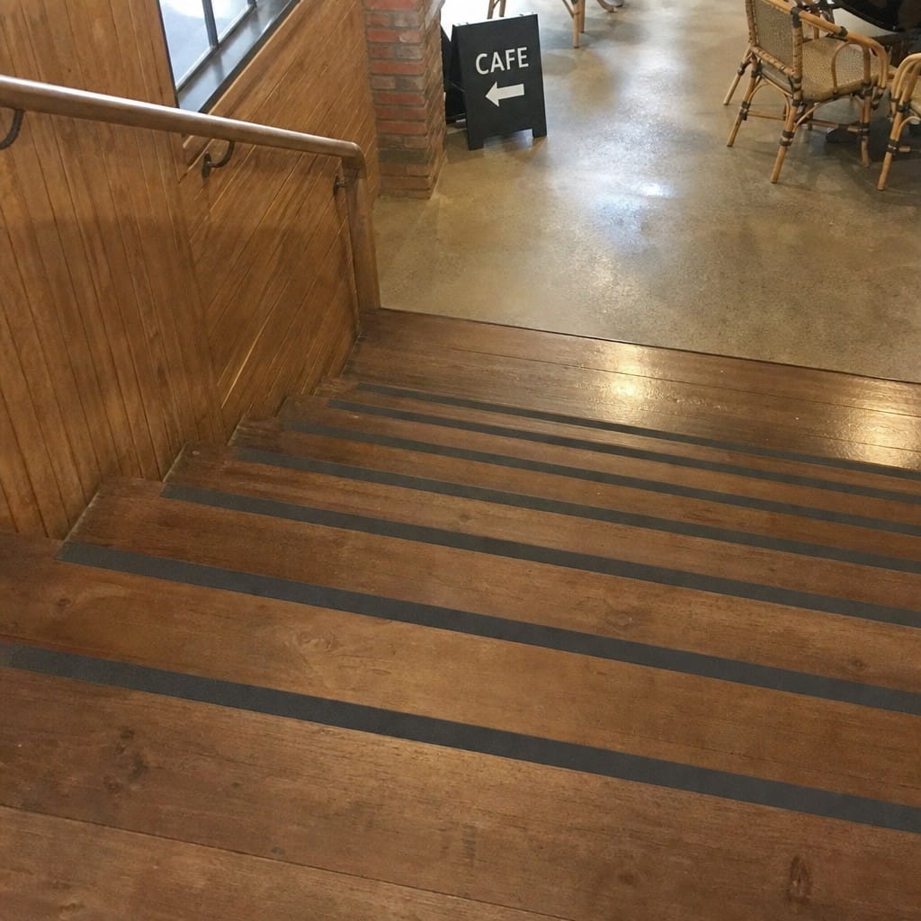 Customer photo review of 55mm Carborundum Stair Insert Cut to Any Size