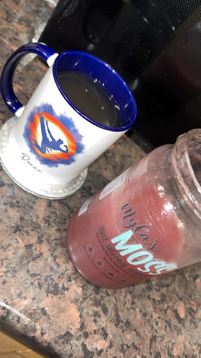 Customer photo review of Purple Seamoss Gel 720ml – Limited Edition