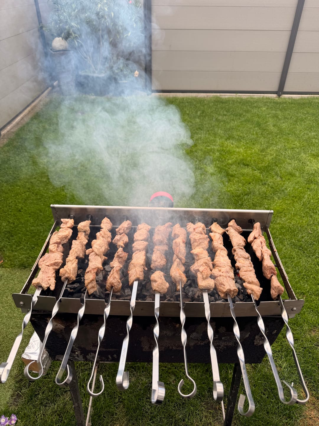 Customer photo review of Schweine-Schaschlik Original - Mayonnaise Zwiebel Kräuter Marinade | mySchaschlik