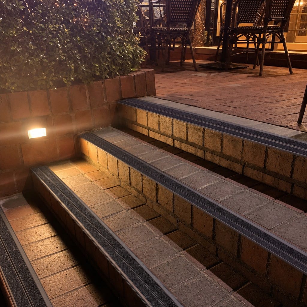 Customer photo review of 20mm Carborundum Stair Insert Cut to Any Size