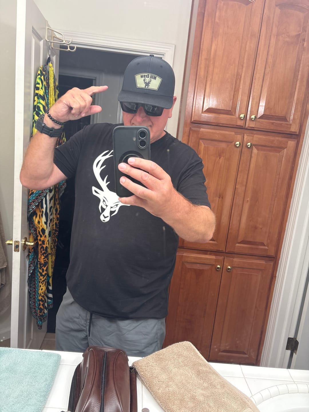 Customer photo review of Premium Custom Leather Patch Hats (Wholesale)