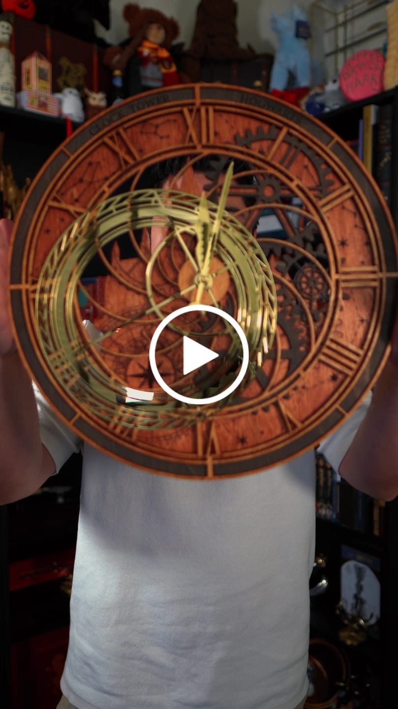 Customer video review of HANDCRAFTED HOGWARTS™ CLOCK TOWER 3D WALL CLOCK - OFFICIALLY LICENSED - HARRY POTTER
