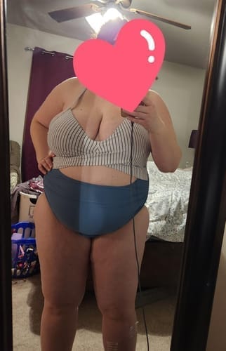 Customer photo review of Emoswim - Damen Badeanzüge Bauchweg Cut-Out High Waist Bademode Wickeloptik Rückenbindung