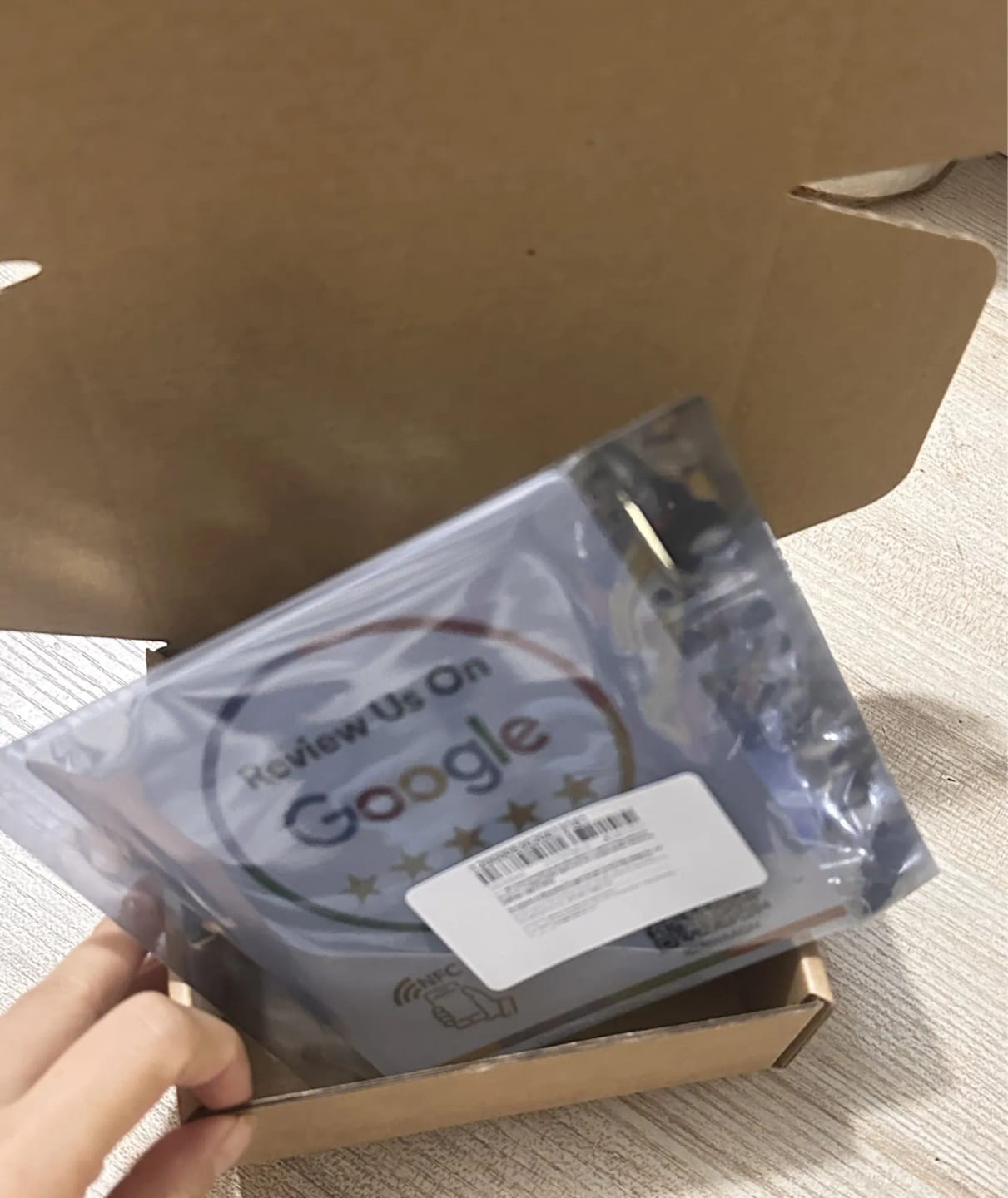 Customer photo review of Placa NFC - Google Reviews