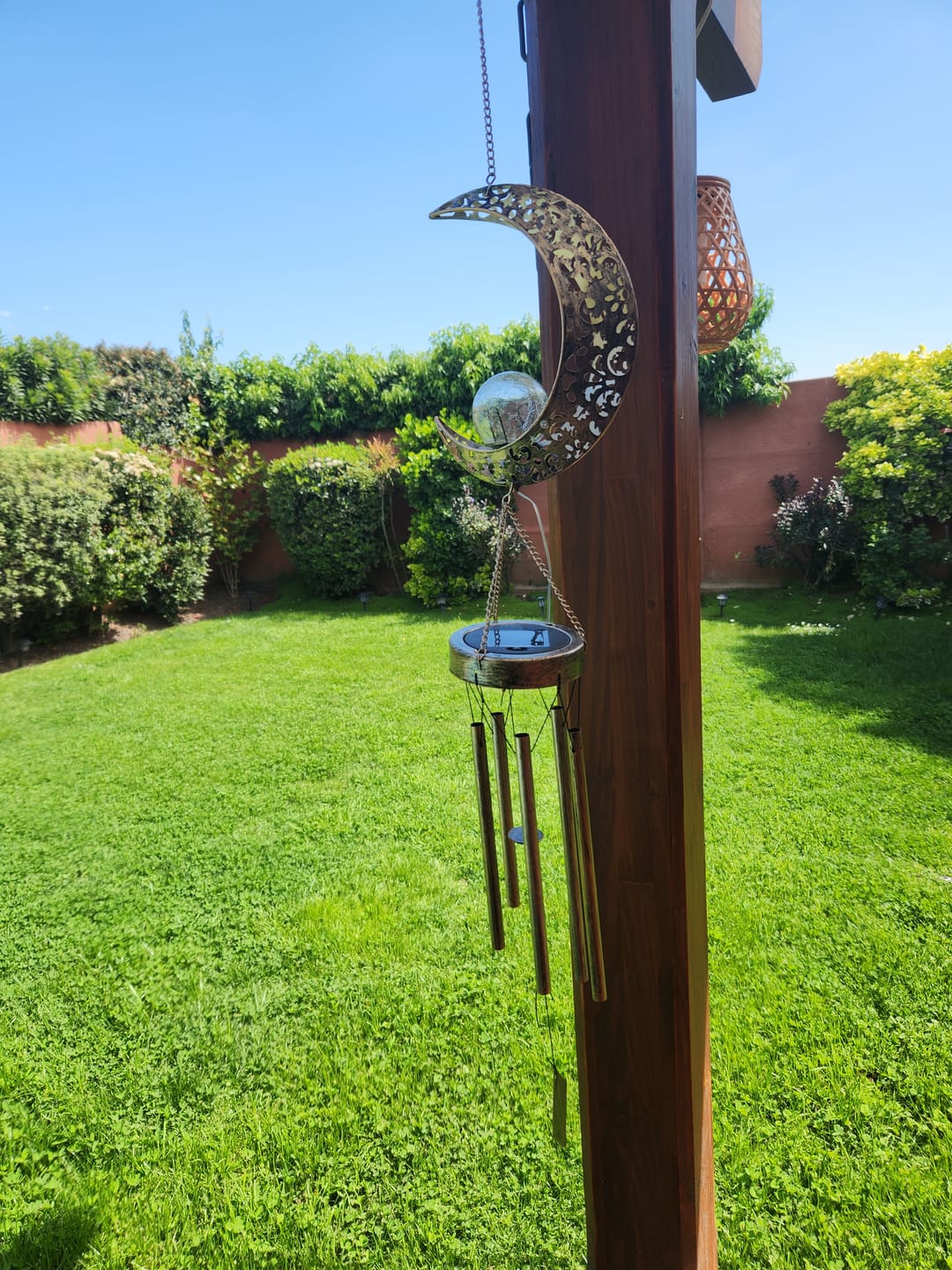 Customer photo review of Colgante de Viento Solar - Luz Cálida / Metal / IP44