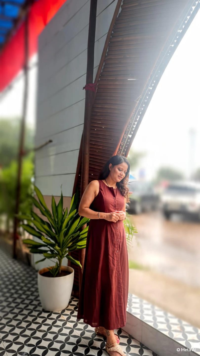 Customer photo review of Tokyo Brownie Button Dress