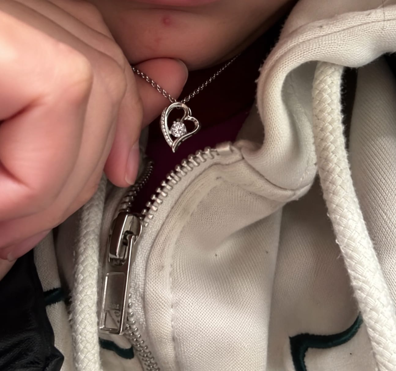 Customer photo review of To My Daughter / Love Dad Luxury Wood Heart Necklace Gift #2609