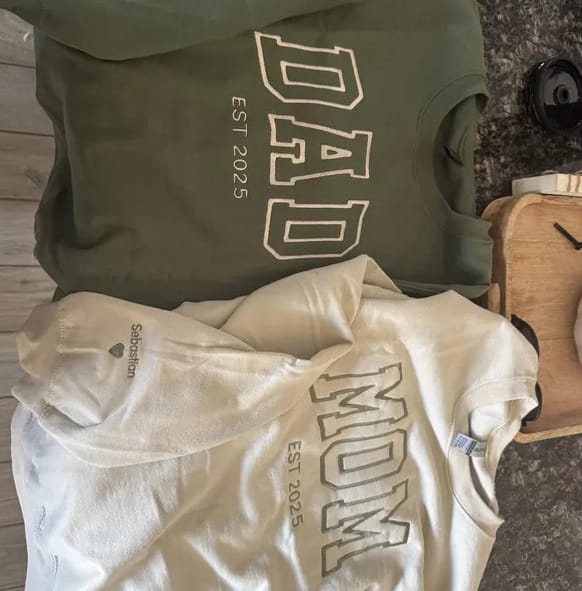 Customer photo review of Custom Embroidered Comfort Colors Grandma and Grandpa Sweatshirt, Gift for Grandma/Grandpa