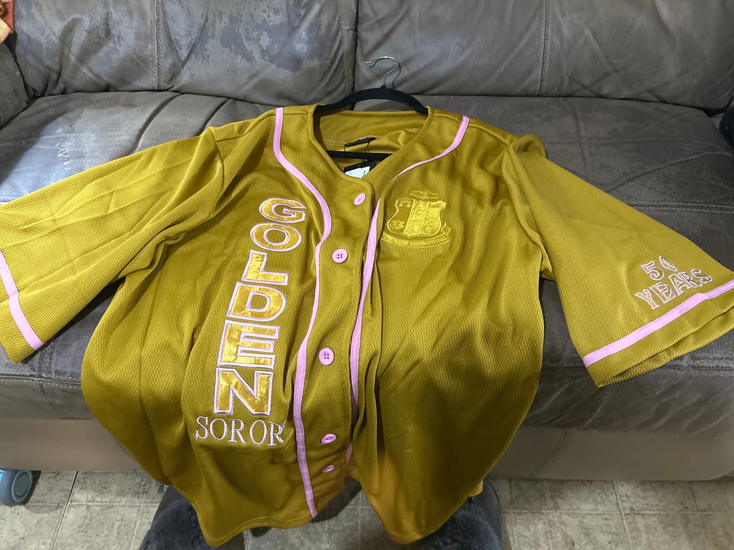 Customer photo review of AKA Golden Soror Cardigan