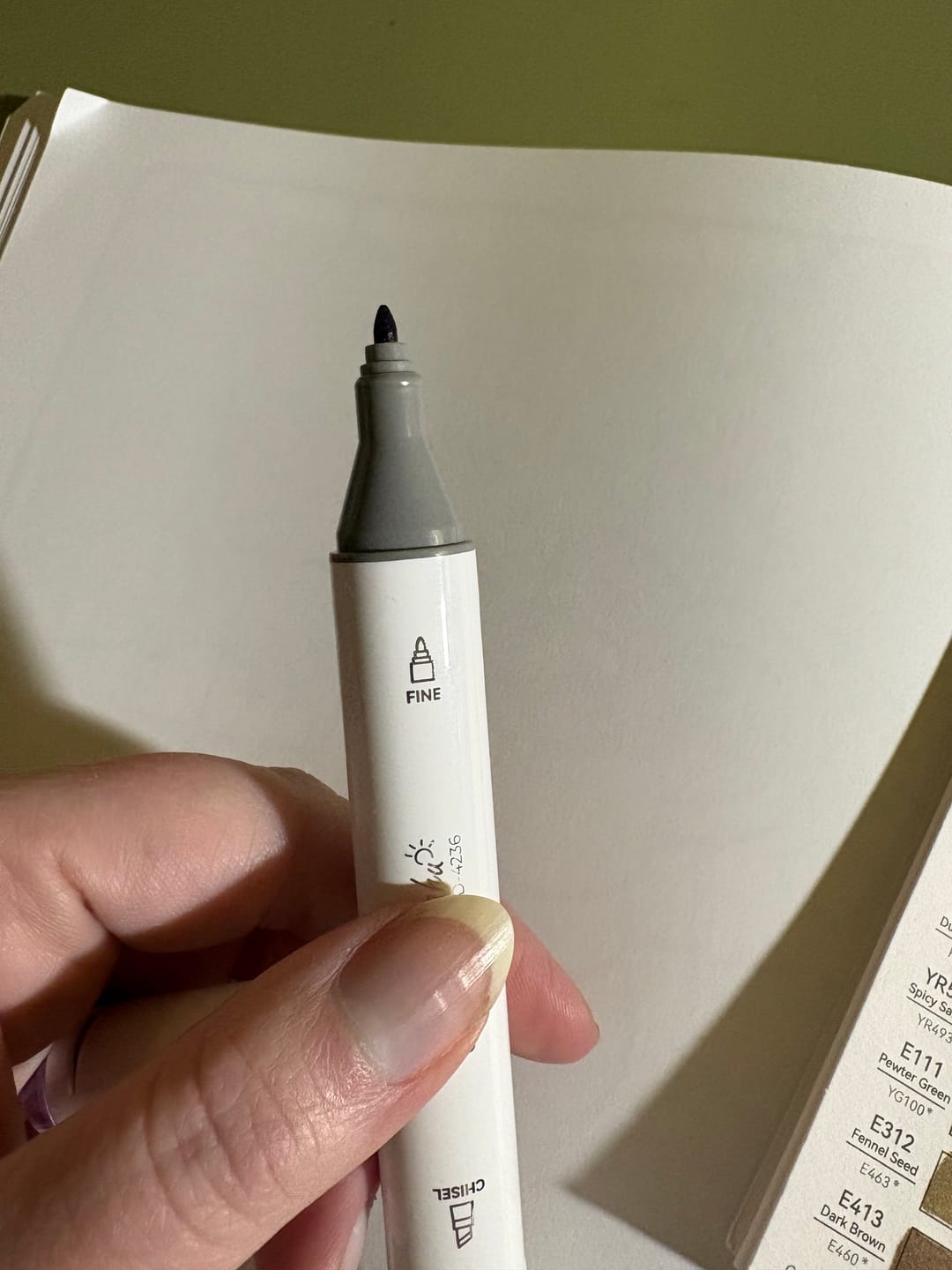 Customer photo review of Ohuhu Oahu 320 Colors Dual Tips Alcohol Art Markers, Fine & Chisel (New Color Codes)