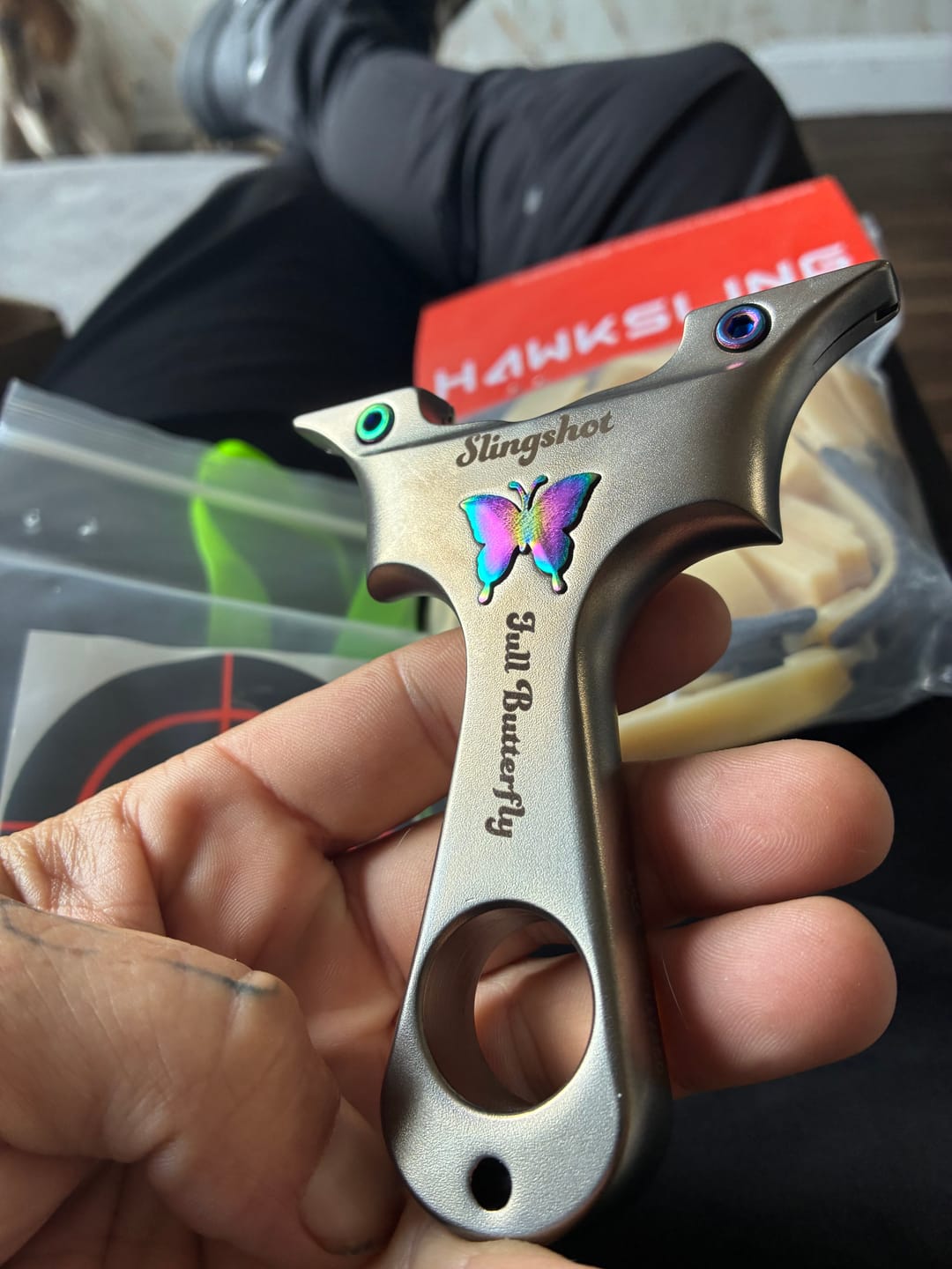 Customer photo review of Butterfly - Fast Shooting Portable Slingshot