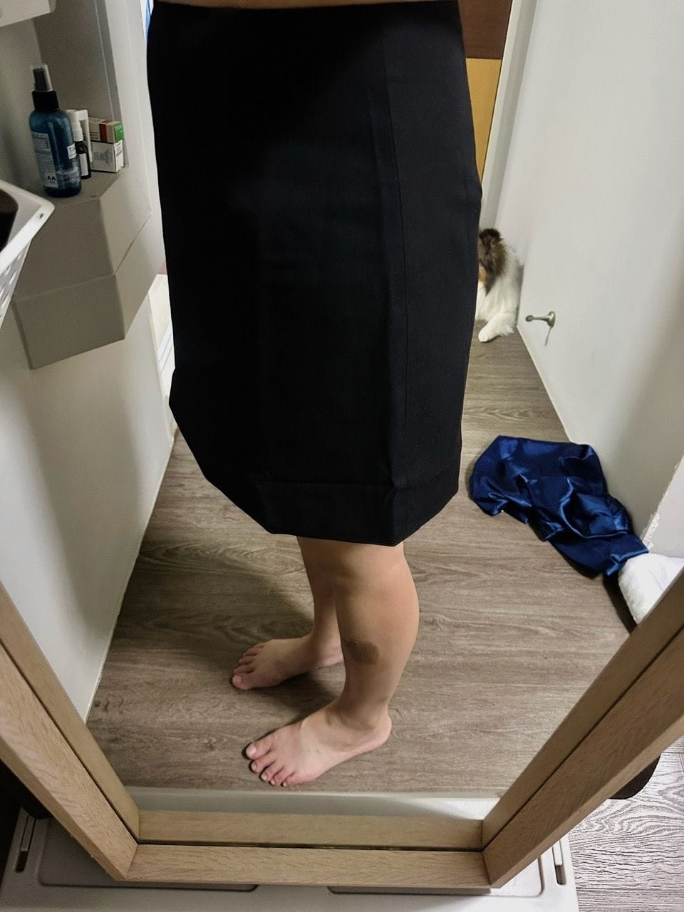 Customer photo review of Seamless Front Slit Skorts