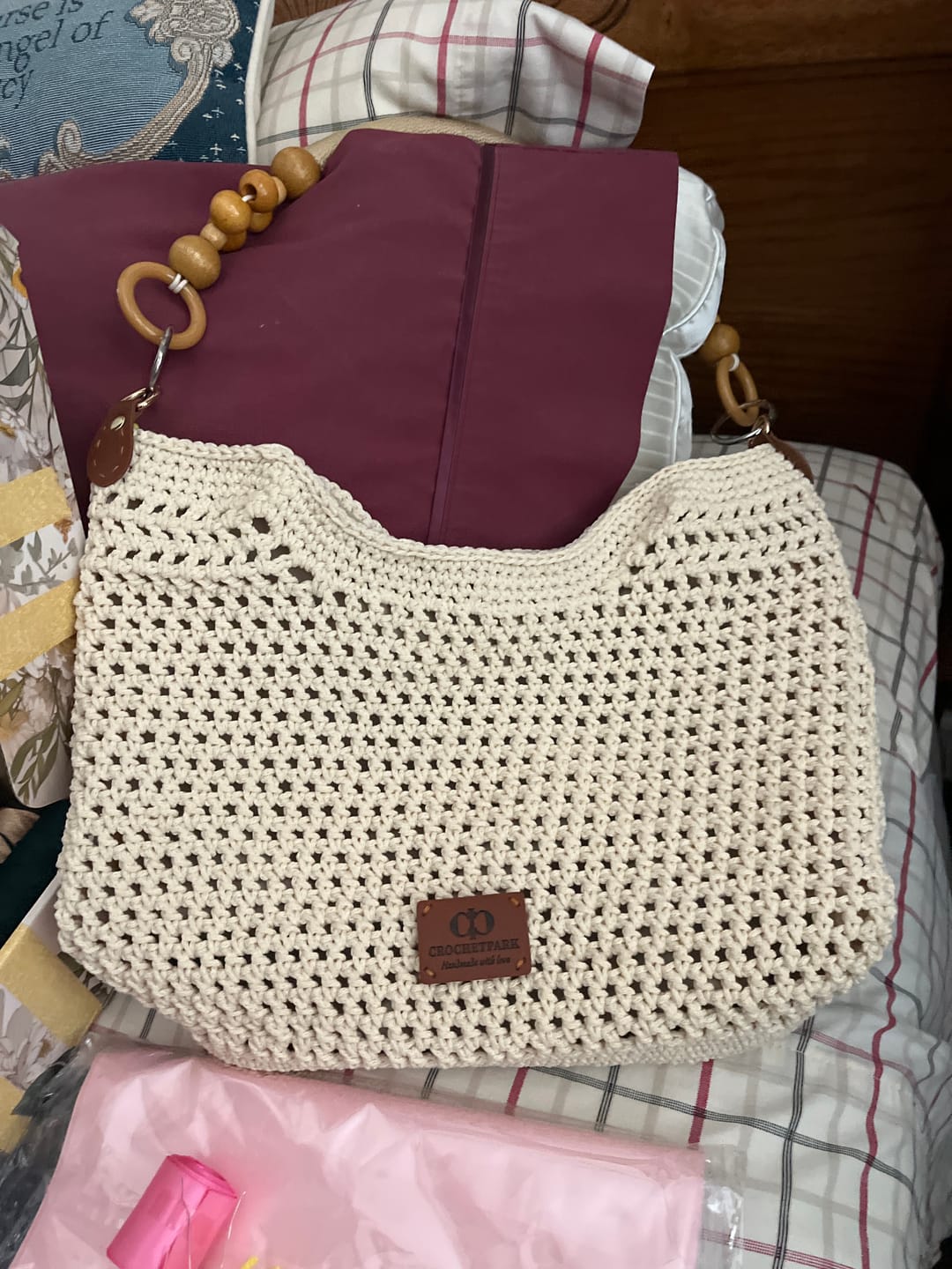 Customer photo review of Sunny Beach Tote crochet kit