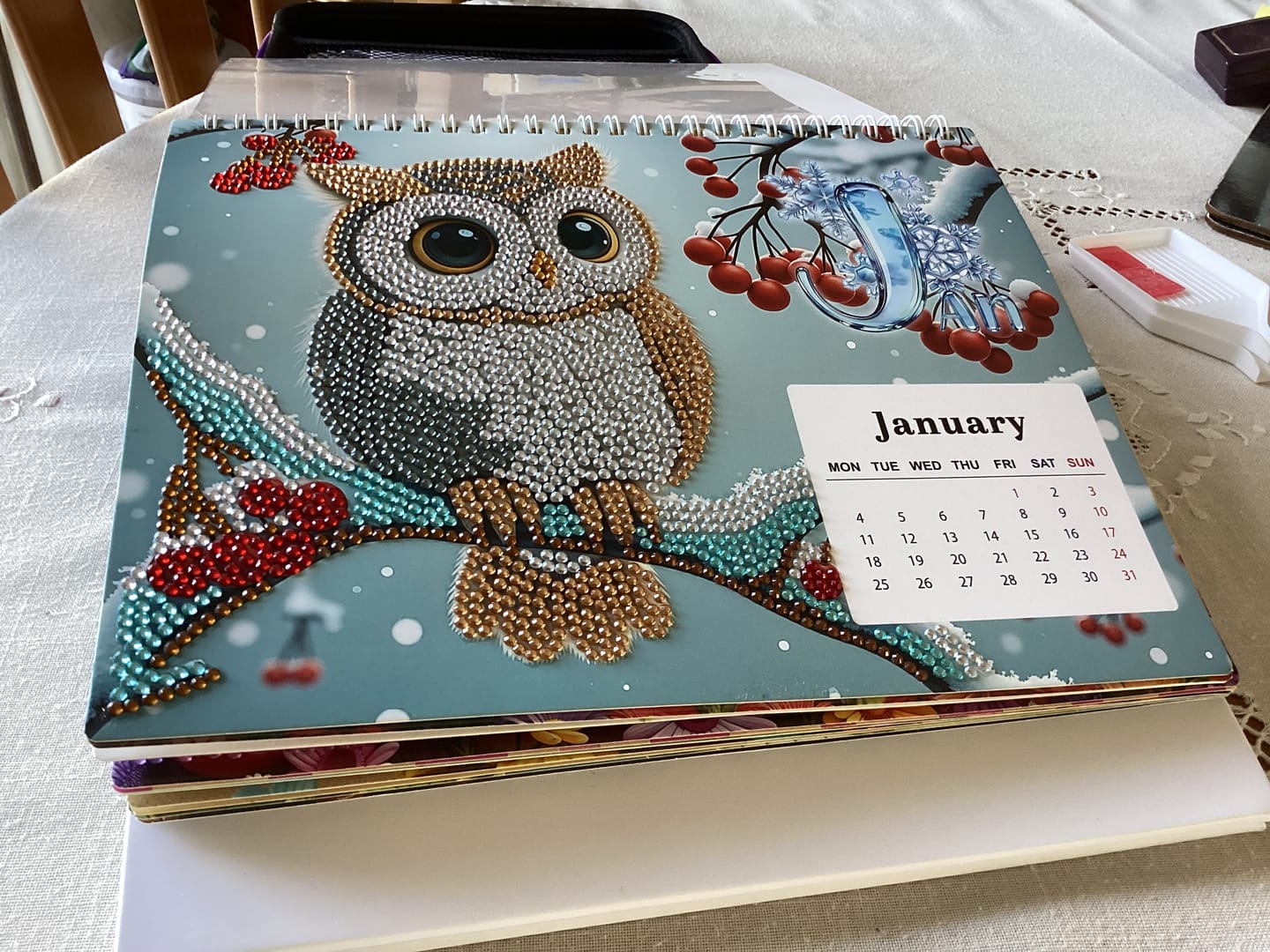 Customer photo review of Crystal Art Desktop Calendar Kit 2027