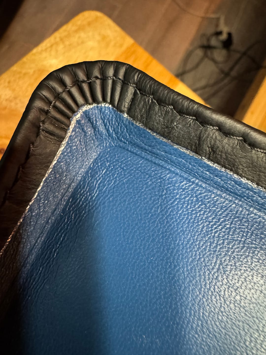 Customer photo review of Drum Dyed Lamb Nappa, 1.5 Oz | 100+ Colors
