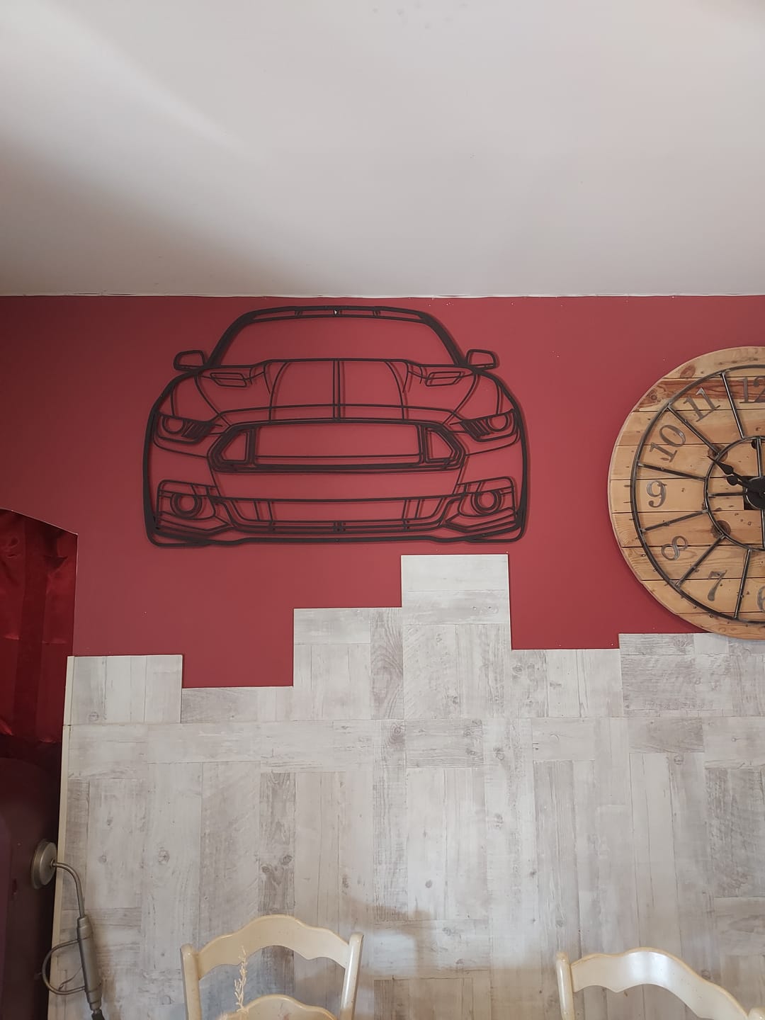 Customer photo review of Mustang GT 2016 Décoration murale métallique silhouette avant