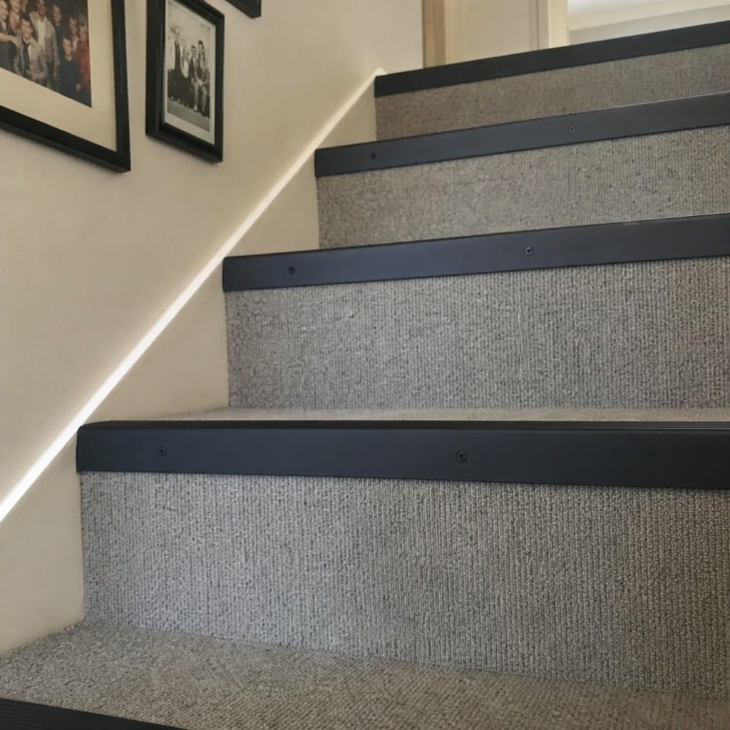 Customer photo review of Aluminium Stair Nosing 62x32mm Square Edge, 5mm Gauge, 1m & 2m