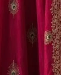Customer photo review of Fuchsia Pink Silk Embroidered Anarkali Gown