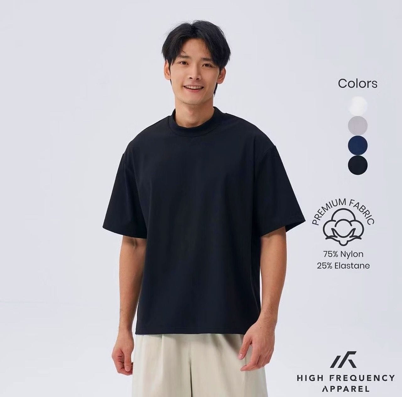 Customer photo review of Mock Neck Athleisure Oversized T-Shirt