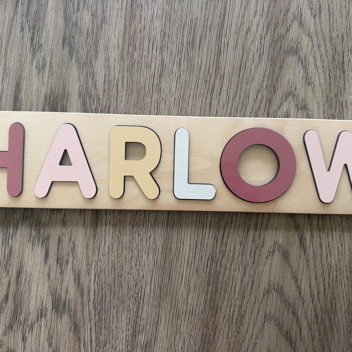 Customer photo review of Personalized Wooden Name Puzzle