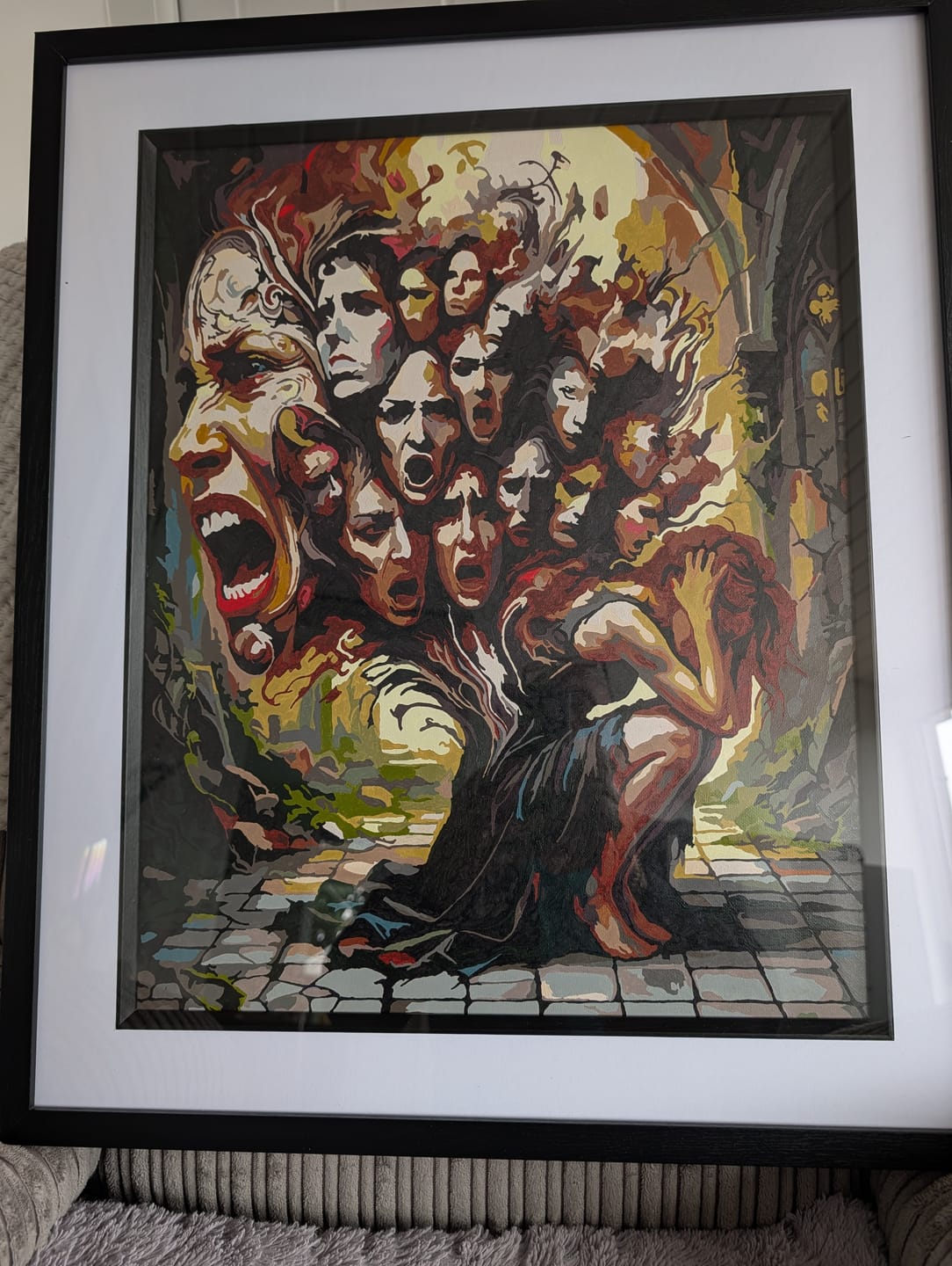 Customer photo review of Demons Haunt Woman (Paint by Numbers)