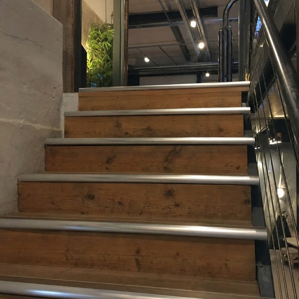 Customer photo review of Aluminium Bullnose Stair Nosing 70.58x55mm Cut to Any Size