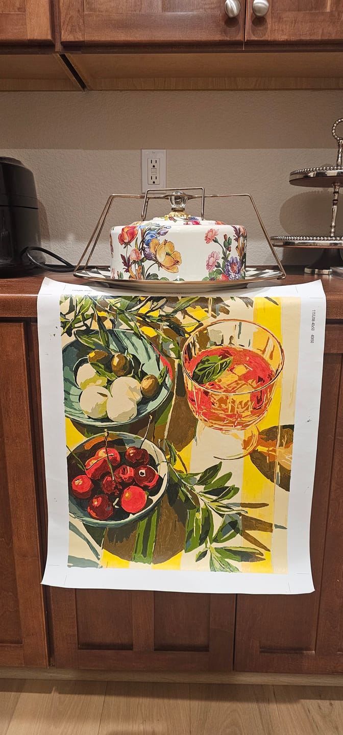 Customer photo review of Mediterranean Lunch | Paint by Number