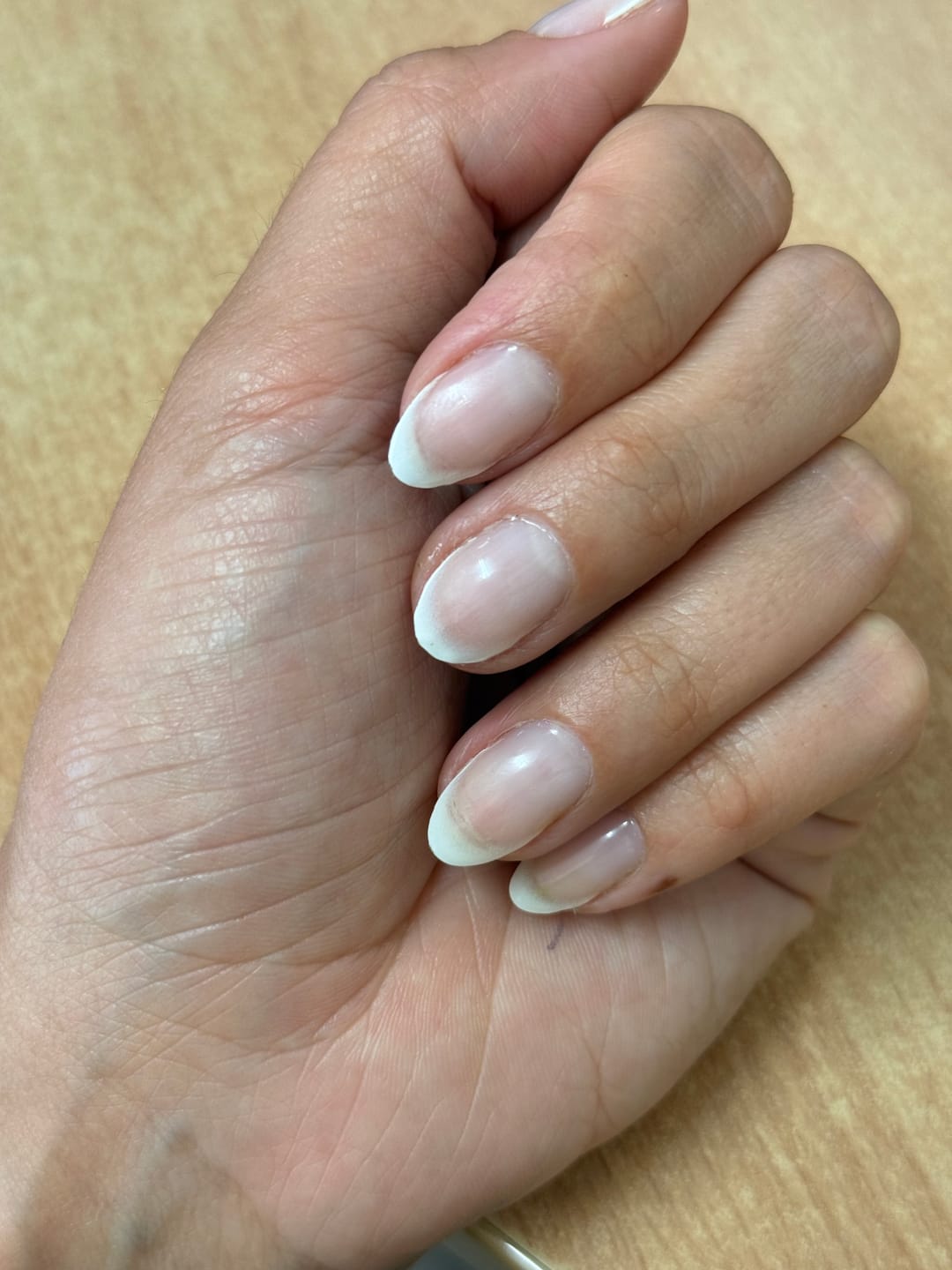 Customer photo review of White French Tip Nail Decal Stickers