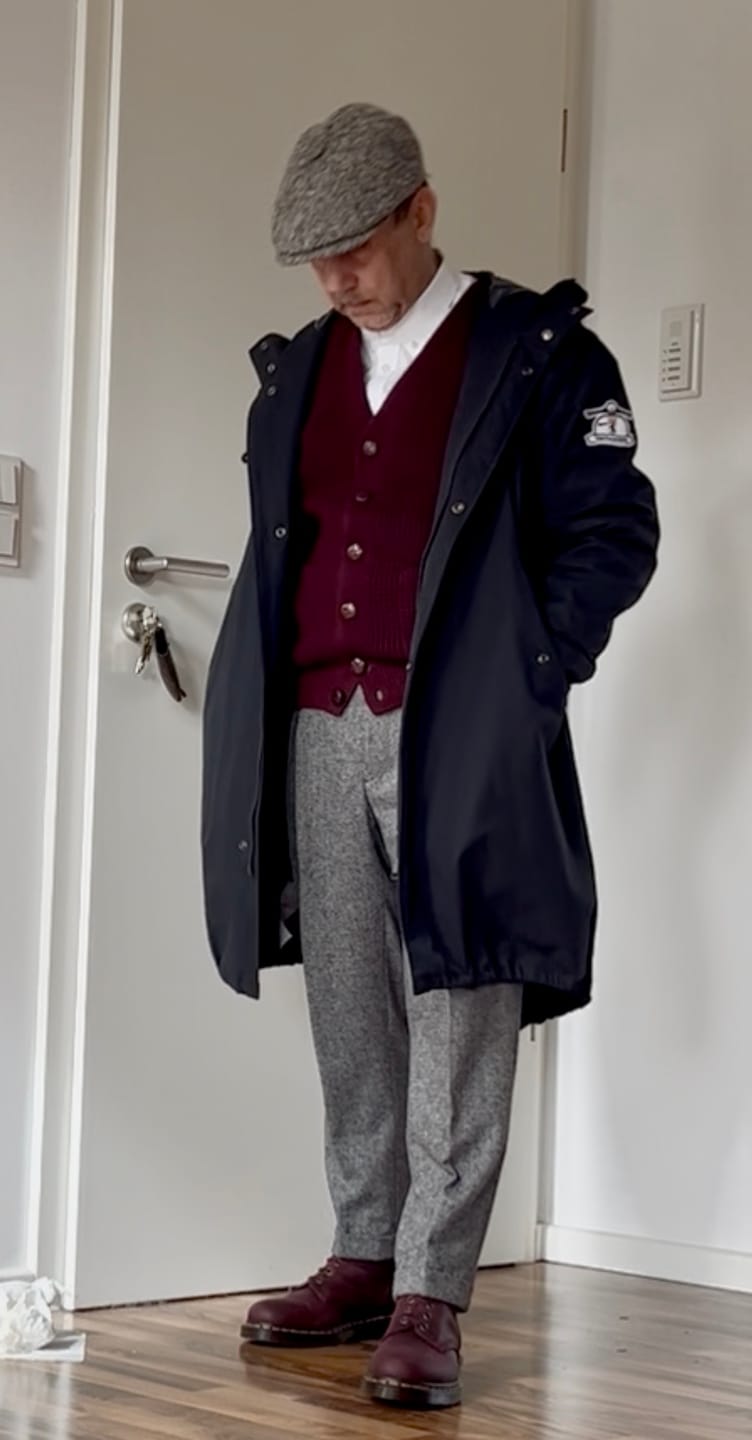 Customer photo review of Waffle Knit Cardigan - Burgundy