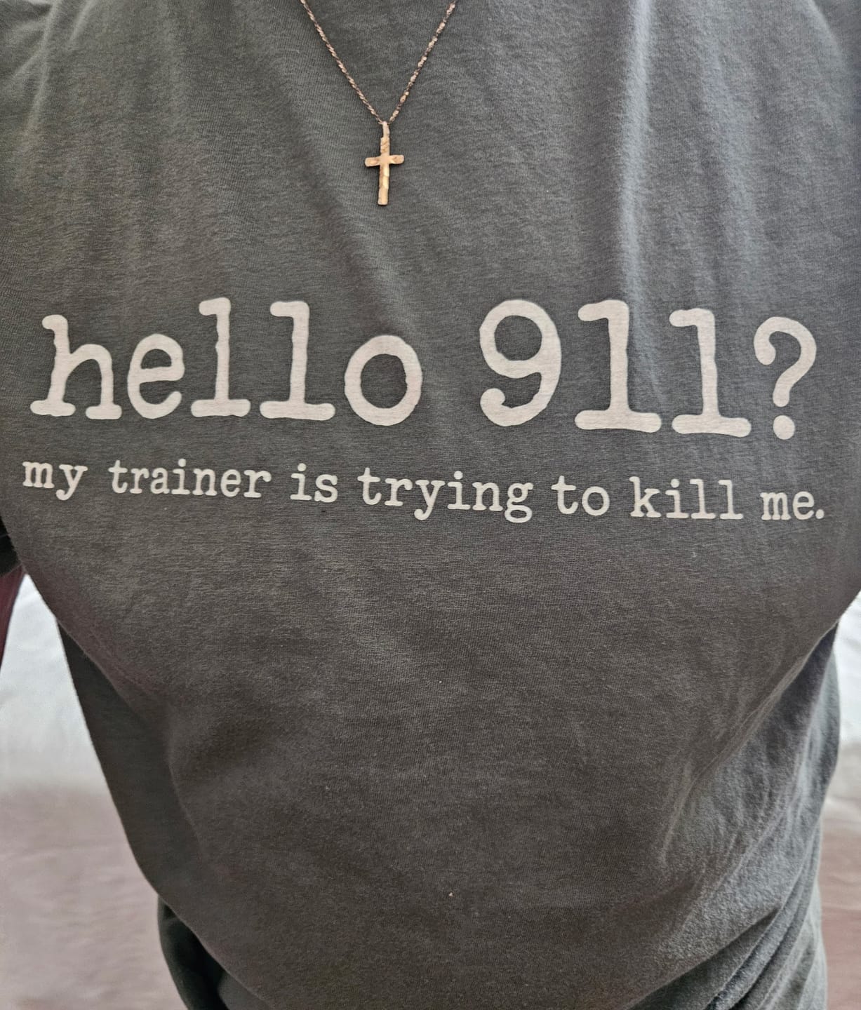 Customer photo review of Hello 911 T-Shirt