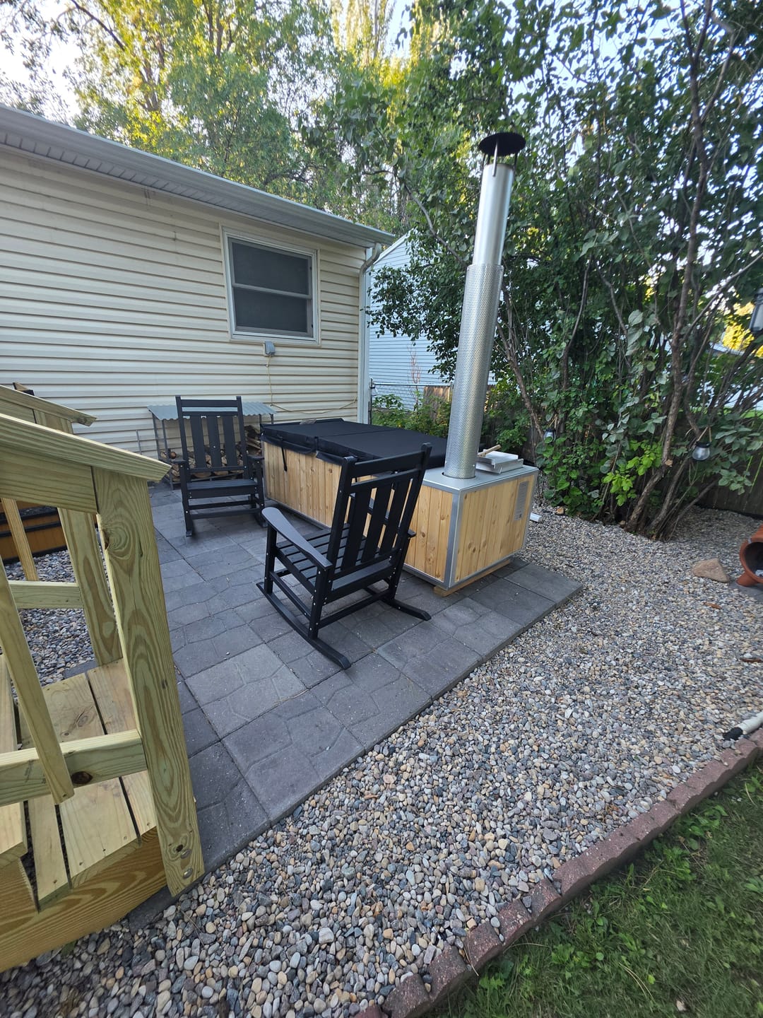 Customer photo review of Wood Burning Hot Tub