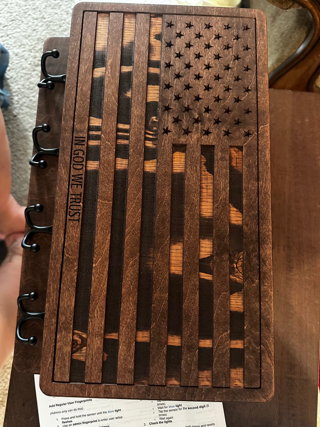 Customer photo review of PERSONALIZABLE FLAG MINI MODEL
