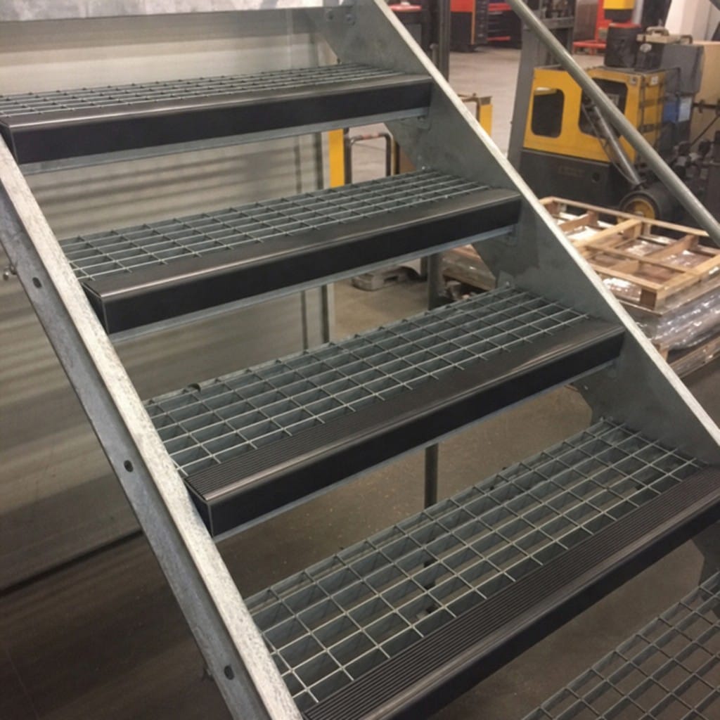 Customer photo review of Raked Back Stair Nosing 62x55mm Aluminium, Bronze & Black Anodised