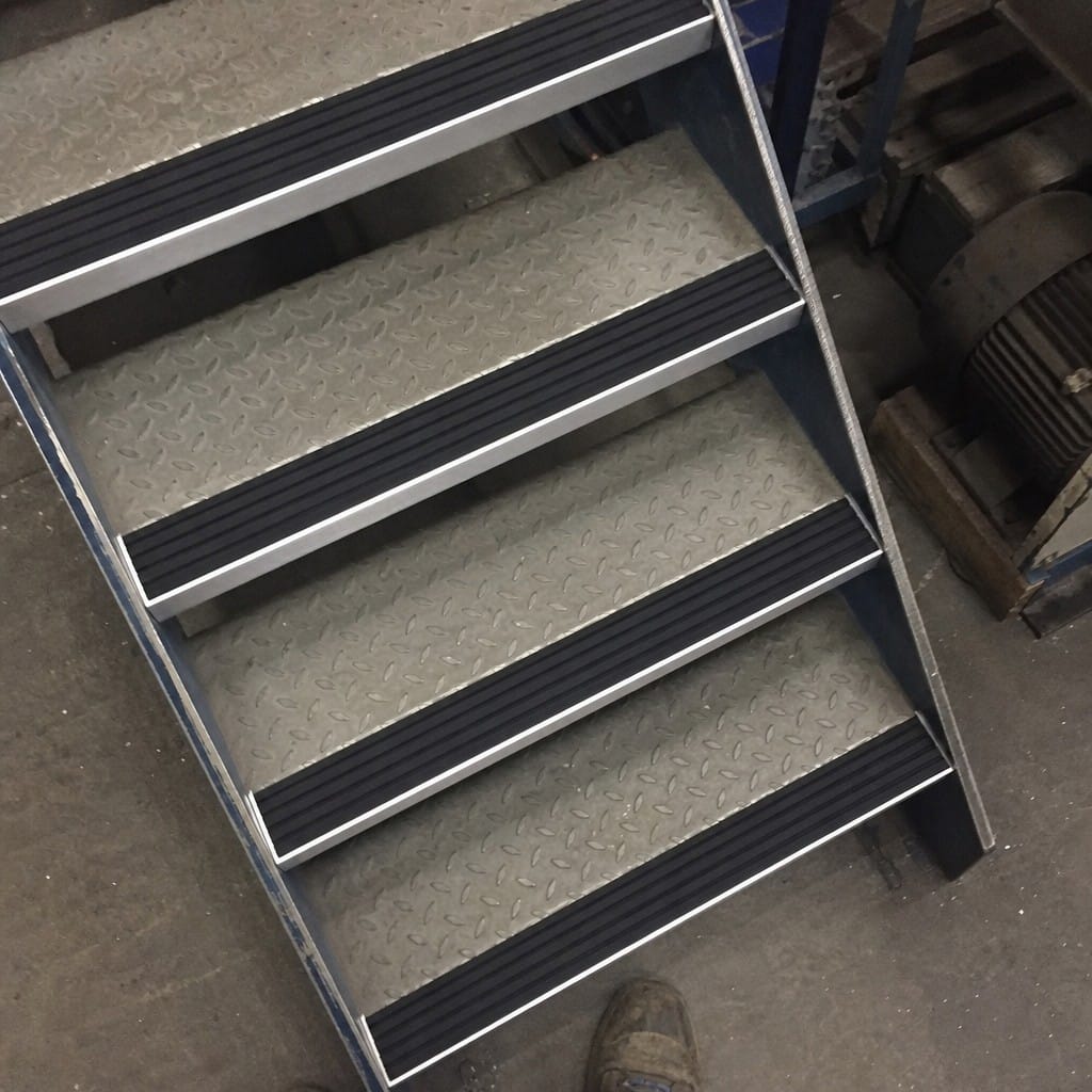 Customer photo review of Slimline Square Back Stair Nosing 59x30mm Aluminium Cut to Any Size